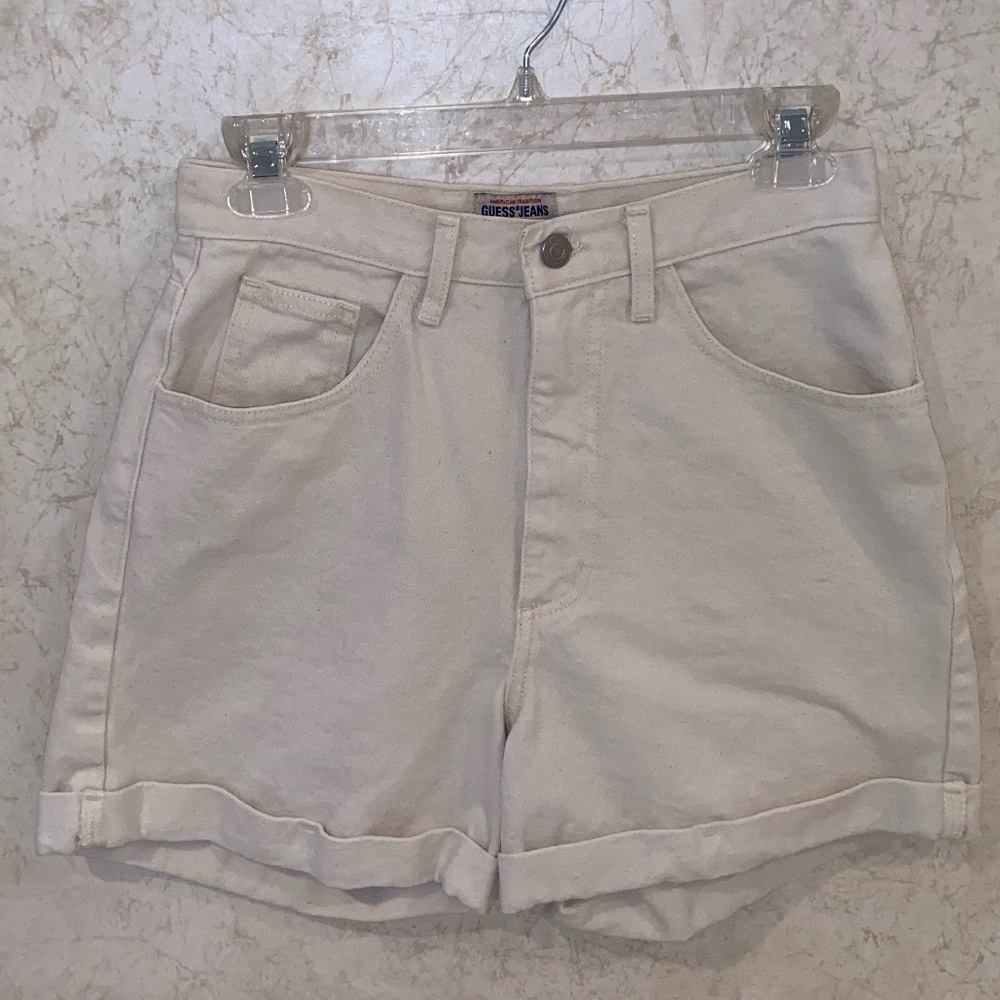 Guess Jeans High Waisted Denim Cuffed Shor…